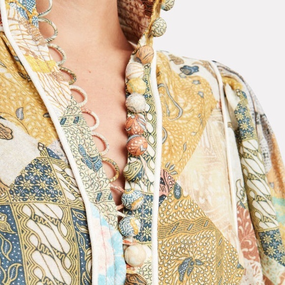 ZIMMERMANN Brightside Paisley Linen Shirt & Shorts Size Zimmermann 2 - Picture 11 of 16